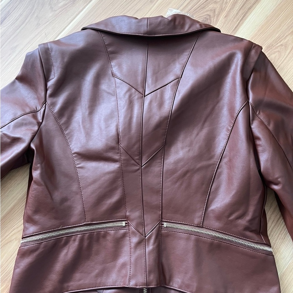 Guess Dark Brown Leather Jacket - image 2